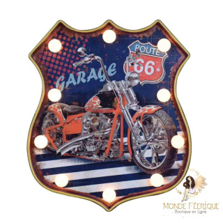 Plaque Led Lumineux Moto Route 66