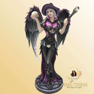 Statuette Fee Ange gothique noire