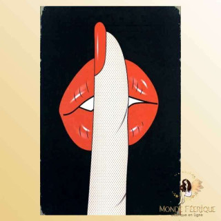 plaque deco pop art mur décoration silence