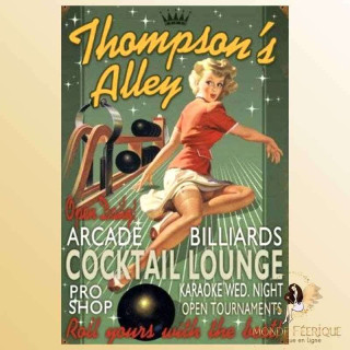 plaque decoration pin up publicitaire publicité pub ancienne vintage retro