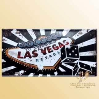 las vegas decoration vintage plaque en metal