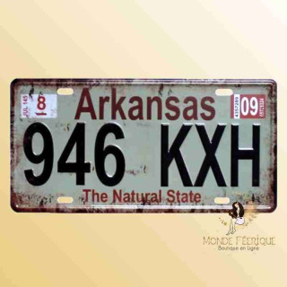 plaque voiture usa americaine decoration vintage immatriculation