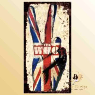 the who decoration plaque metal mur rock whos