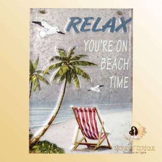 plaque decoration relax vintage vacance détente loisirs