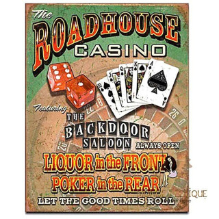 plaque metal decoration casino USA