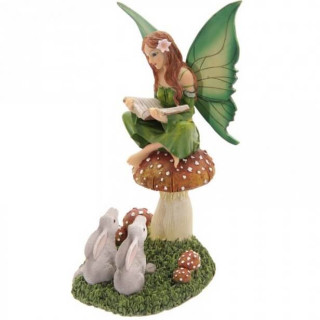 FIGURINE FEE AVEC ANIMAUX FORET