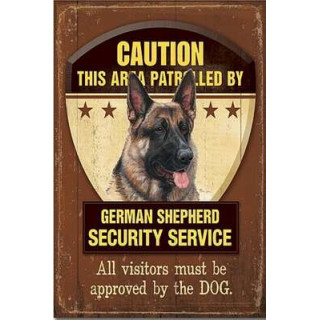 Plaque Vintage garde chien