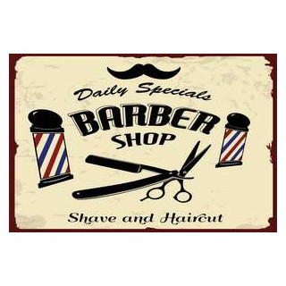 Plaque Vintage  Barber Shop