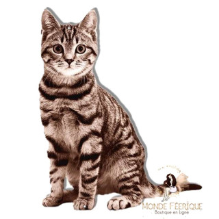 Plaque Metal Chat 37cm