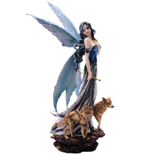 Statue Fée avec Loups