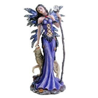 Statue Fee Louve Cristal -- 24cm