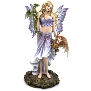 L'Elfe Aux 2 Dragons 34cm