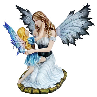 Statuette Fée Maternité Bleue