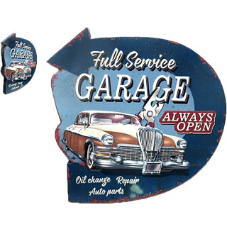 Plaque Décoration Vintage Garage -- 41cm