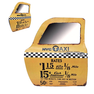 Plaque Métal Taxi NYC 47cm