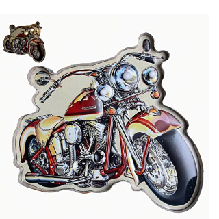 Plaque Metal Led Moto 41cm