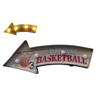 Plaque Metal Led Basket Sport 42cm