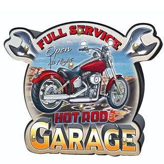 Plaque Vintage biker garageXL LED
