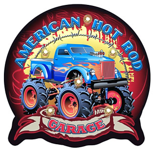 Plaque Vintage Garage Hot Rod XL LED