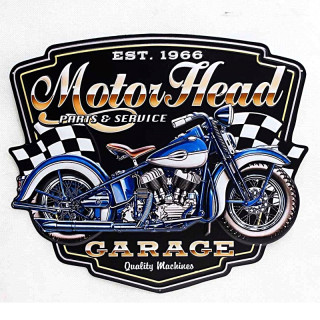Plaque Metal Motor Head - 40cm
