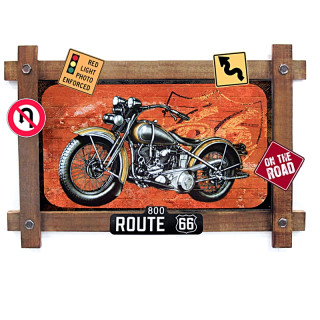 Plaque Metal Harley Davidson Noir 59cm