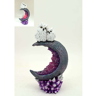 Figurine Chouette Lumineux Lune