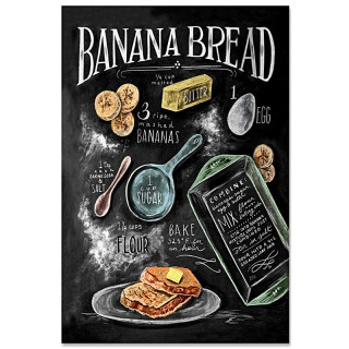 Plaque Métal Cake Bananes