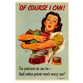 Plaque métal vintage "of course I can"