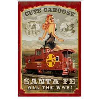 Plaque Rétro Santa Fé --20x30cm