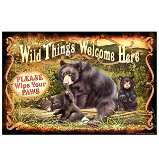 Plaque Mur Ours Publicité zoo Décoration -- 20x30cm