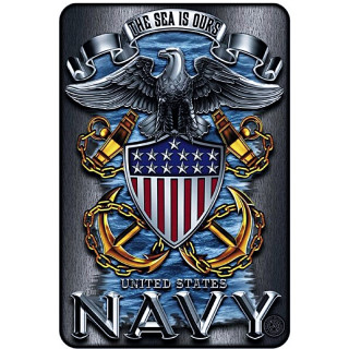 Plaque Métal DécorationNavy USA -- 20x30cm