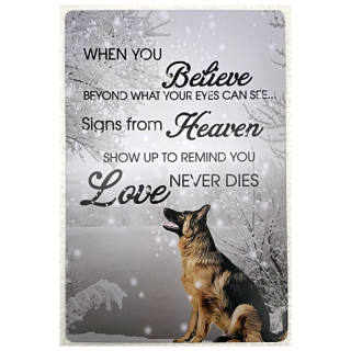 Plaque Décoration Chien Love-- 20x30cm
