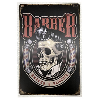 Plaque Vintage Coiffeur Barbier -- 20x30cm