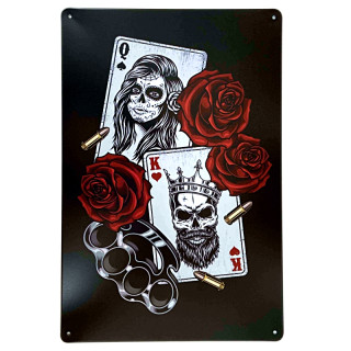 Plaque Rétro Gothique Cartes-- 20x30cm