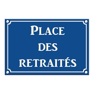 Plaque Décoration Place des Retraités