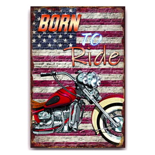 Plaque Décoration Vintage Born to Ride