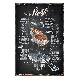 Plaque Vintage Carnivore-- 20x30cm