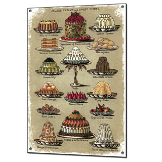 Plaque Décoration Vintage GATEAUX -- 20x30cm