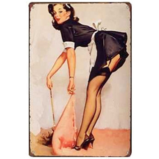Plaque Mur Pin Up Rétro -- 20x30cm