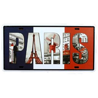 Décoration mur Paris Plaque en metal
