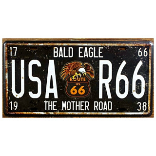 Plaque vintage "Bad Eagle Route 66"