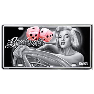 Plaque Vintage Maryline -- 15x30cm