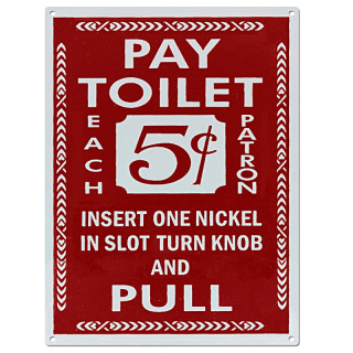 Plaque Vintage Toilettes