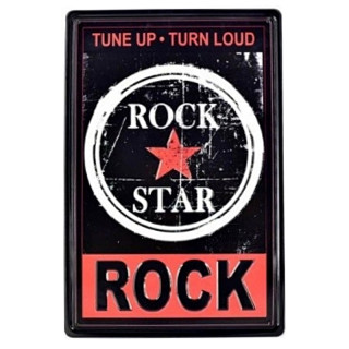 Plaque Metal Rock Premium 20x30cm
