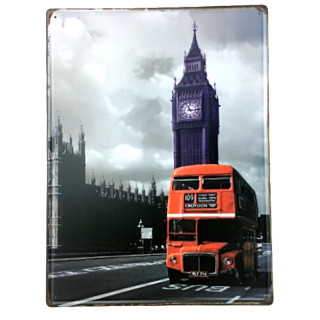 Plaque Décoration Londres Premium 30x40cm