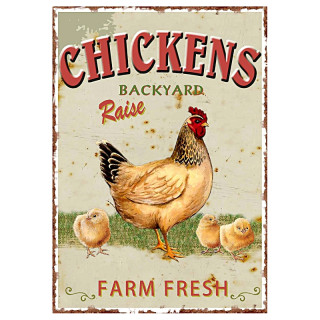 Plaque Décoration Chicken Premium 30x40cm