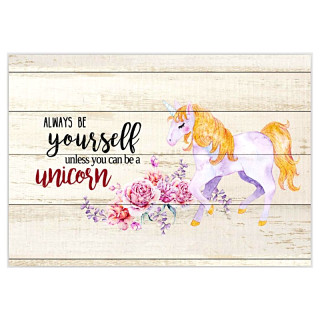 Plaque Décoration Licorne & Moi Premium 30x40cm