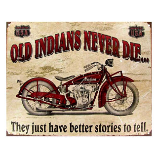 Plaque Metal Déco Moto Ancienne Indian
