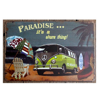Plaque vintage Relax " Come with me to the sea"