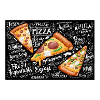 Plaque Vintage Pizza Américaine -- 20x30cm